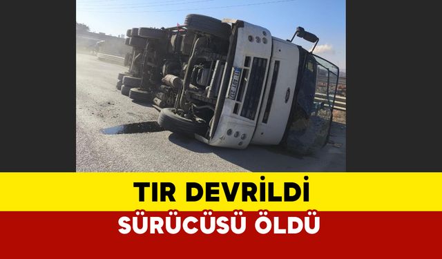 Bilecik'te tır devrildi, sürücüsü öldü