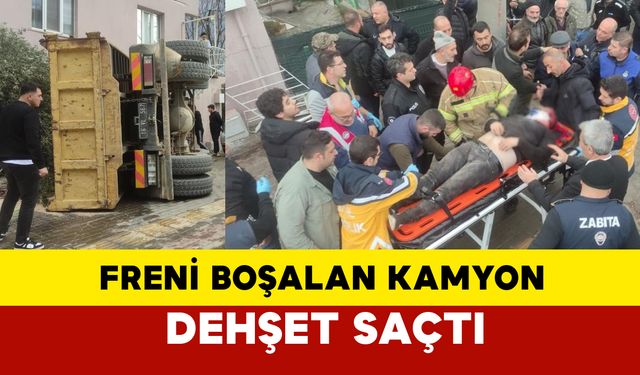 Bursa'da freni boşalan kamyon dehşet saçtı