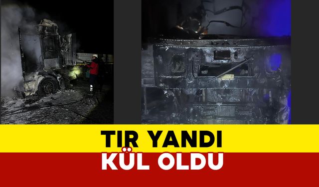 D-100 Karayolu'nda Korkutan Tır Yangını: Kabin Kısmı Küle Döndü