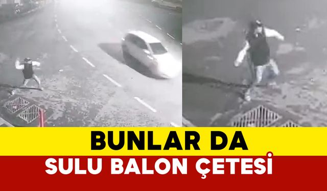 Dilovası’nda sulu balonu çetesi kamerada