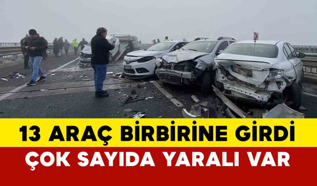 Diyarbakır’da 13 aracın karıştığı kazada 9 kişi yaralandı