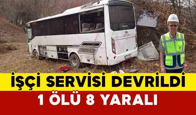 Emet’te işçi servisi devrildi: 1 ölü, 8 yaralı