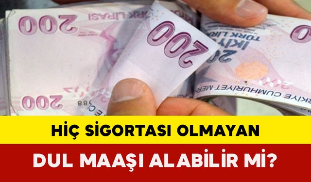 Hiç Sigortası Olmayan Dul Maaşı Alabilir Mi?