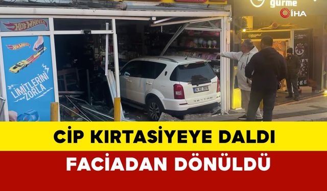 İstanbul Başakşehir’de Cip Kırtasiyeye Girdi: Maddi Hasar Meydana Geldi