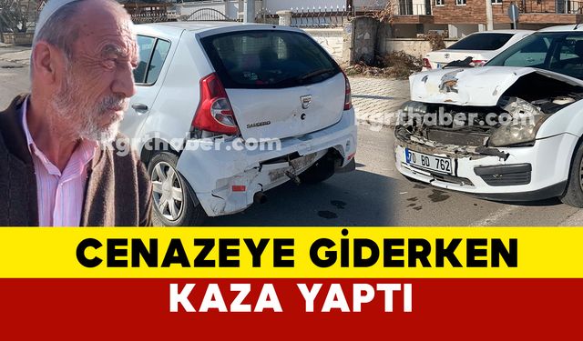 Karaman’da yaşlı adam otomobiliyle cenazeye giderken kaza yaptı