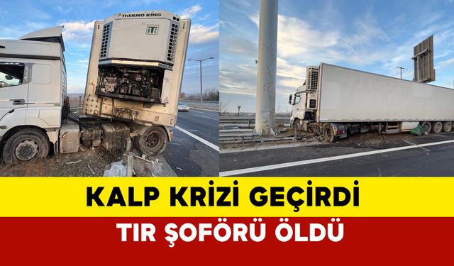 Kırklareli'de tır sürücüsü direksiyon başında kalbine yenik düştü