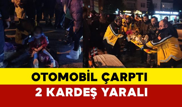 Konya Seydişehir'de Otomobilin Çarptığı İki Kardeş Yaralandı