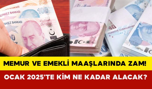 Memur ve Emekli Maaşlarında Zam Beklentisi: Ocak 2025'te Kim Ne Kadar Alacak?