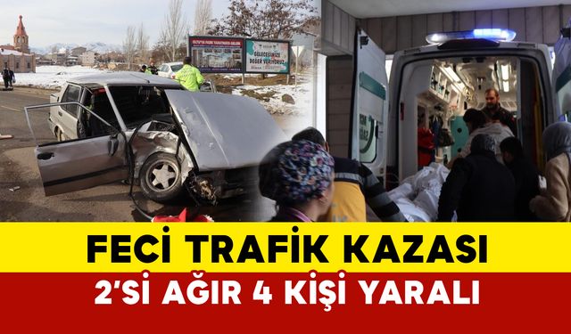 Oltu'da Trafik Kazası: 4 Kişi Yaralandı