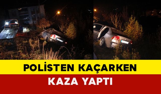 Polisten Kaçarken Kaza Yaptı