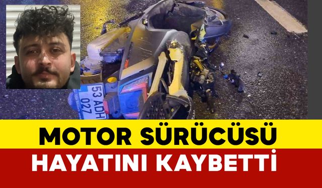 Rize’de Trafik Kazası: Motosiklet Sürücüsü Hayatını Kaybetti