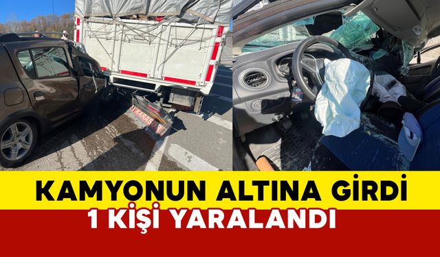 Sinop’ta Otomobil Kamyona Çarptı: 1 Yaralı