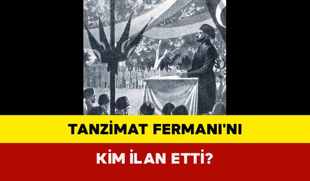 Tanzimat Fermanı'nı Kim İlan Etti?