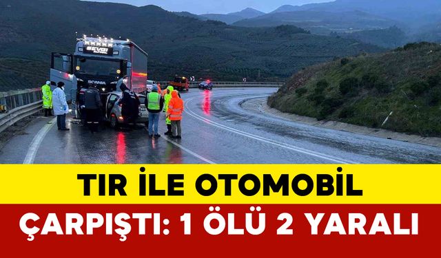 Tır ile otomobil kafa kafaya çarpıştı: 1 ölü, 2 yaralı