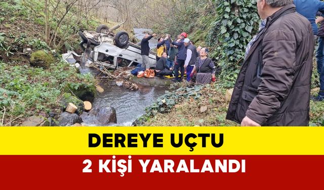 Trabzon Şalpazarı'nda Otomobil Dereye Uçtu: 2 Yaralı