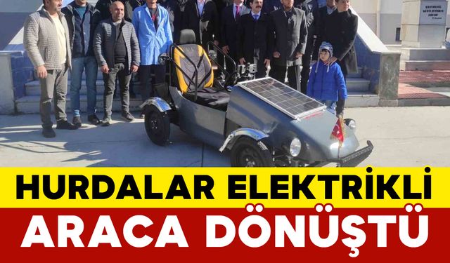 Hurda parçalar elektrikli araca dönüştü