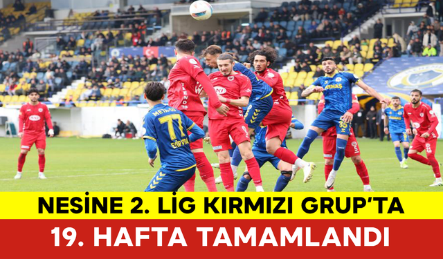 Nesine 2. Lig Kırmızı Grup’ta 19. Hafta Tamamlandı