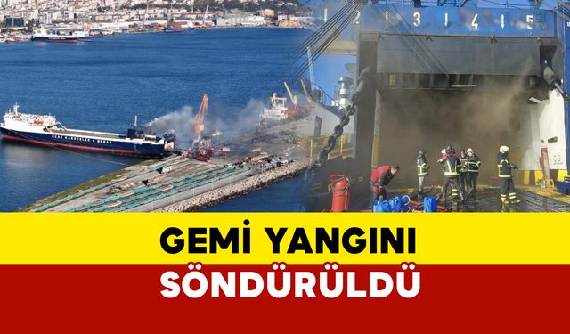 Samsun Limanı'ndaki Kuru Yük Gemisinde Yangın