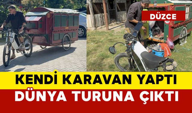 Kendi karavan yaptı: dünyayı keşfetmeye yola çıktı