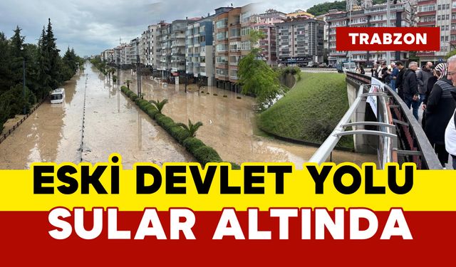 Sağanak sonrası yol sular altında kaldı