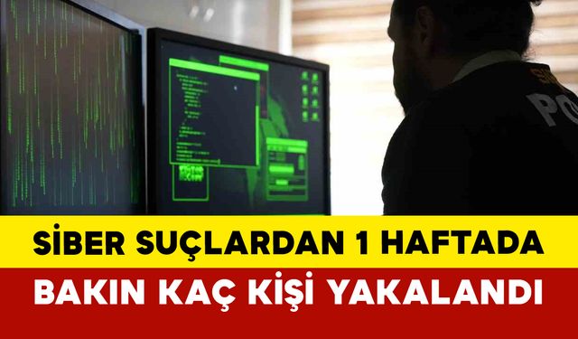 Siber suçlardan 1 haftada bakın kaç kişi yakalandı