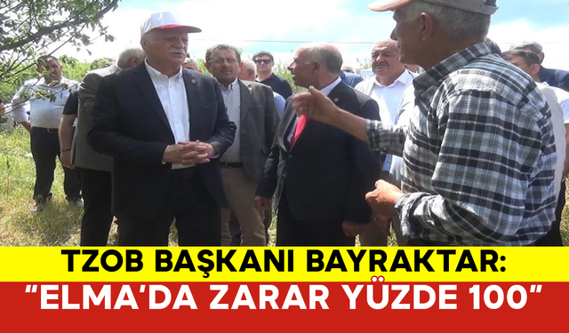 TZOB Başkanı Bayraktar: “Elma Bahçelerinde Zarar Yüzde 100”