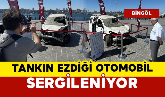 15 Temmuz’da tankın ezdiği otomobil sergileniyor