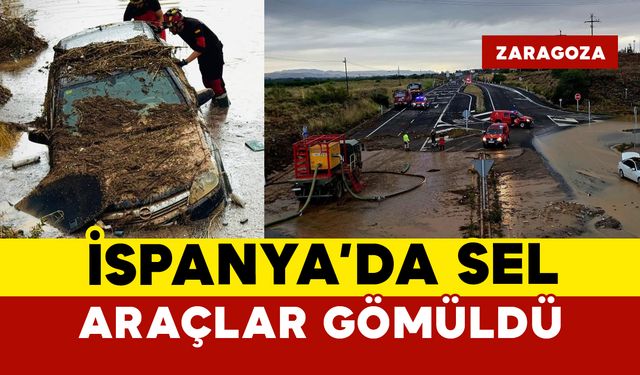 İspanya'da sel felaketi: araçlar mahsur kaldı