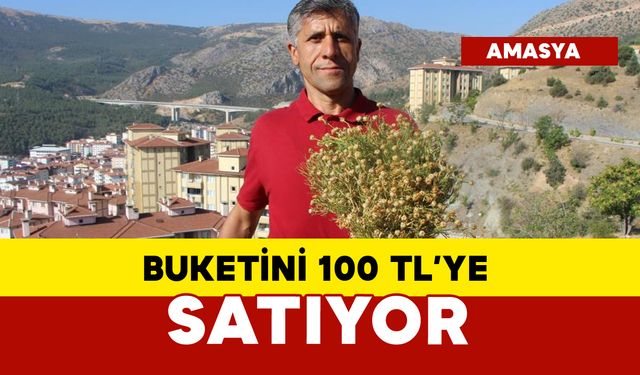 Buketini 100 TL'ye satıyor