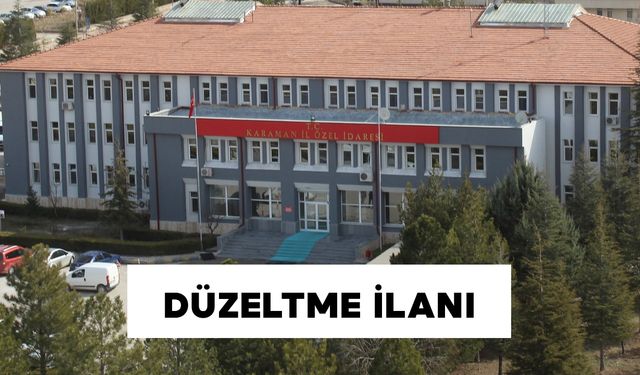 DÜZELTME İLANI