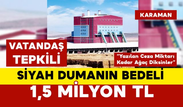 Karaman’daki Biyokütle Santrali'ndeki Siyah Dumanın Bedeli 1,5 Milyon TL