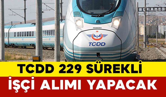 TCDD 229 Sürekli İşçi Alımı Yapacak