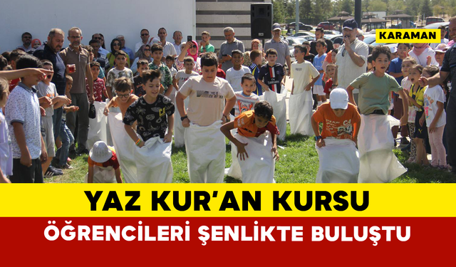 Yaz Kur’an Kursu Öğrencileri Şenlikte Buluştu
