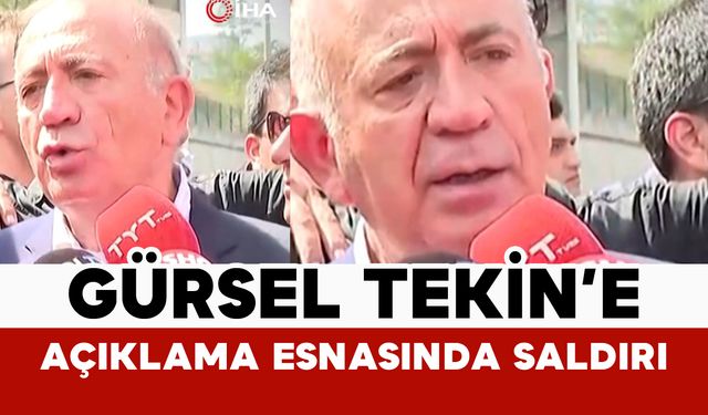 Gürsel Tekin’e su şişesi fırlatıldı