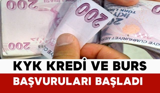 2025-2026 KYK burs ve kredi başvuruları başladı