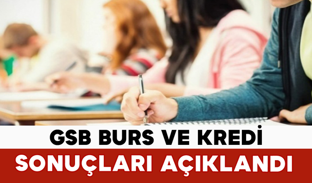 GSB Burs ve Kredi Sonuçları Açıklandı