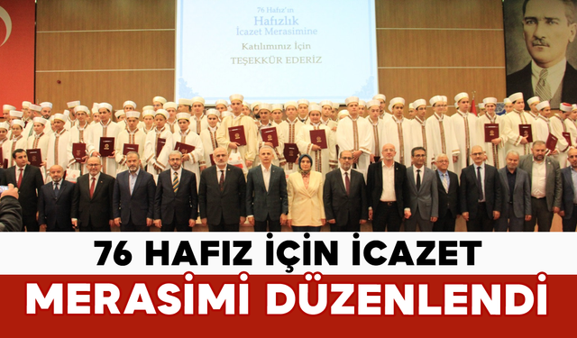 Karaman’da 76 Hafıza İcazet Töreni