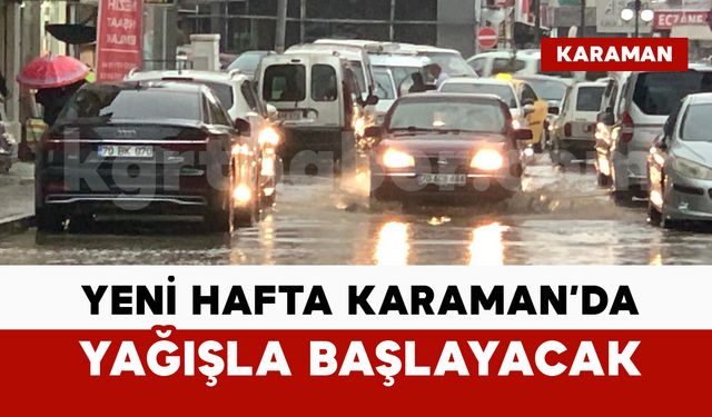Karaman’a Yağış Geliyor: Meteoroloji Uyardı