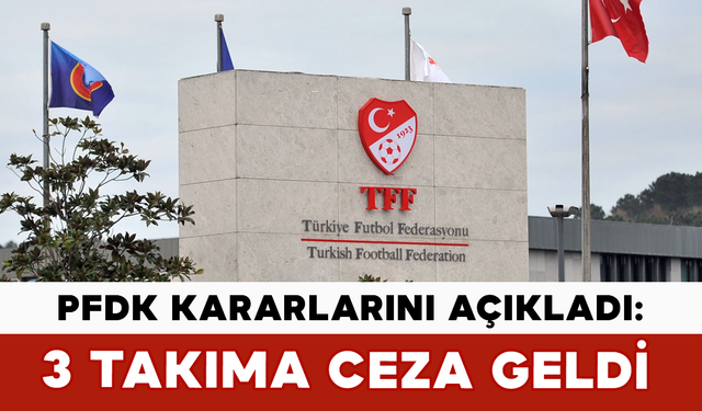 PFDK Kararlarını Açıkladı: 3 Takıma Ceza Geldi