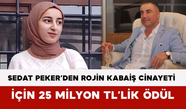 Sedat Peker’den Rojin Kabaiş Cinayeti İçin 25 Milyon TL’lik Ödül