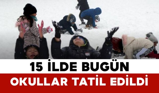15 İlde Bugün Okullar Tatil Edildi