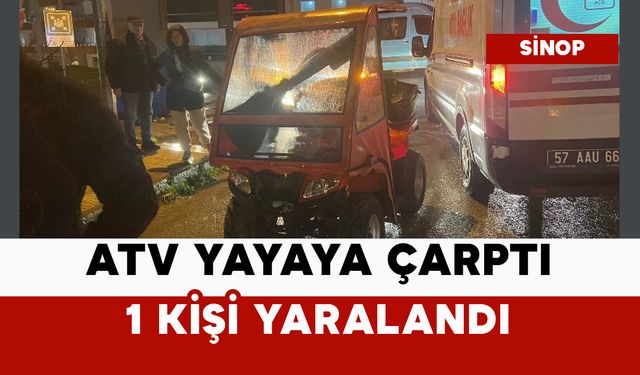 ATV yayaya çarptı: 1 yaralı