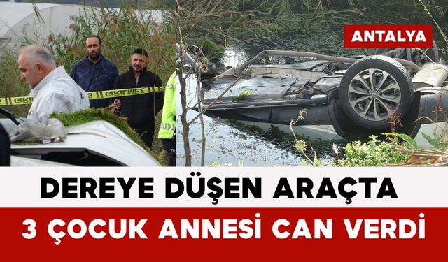 Dereye Düşen Araçta 3 Çocuk Annesi Can Verdi