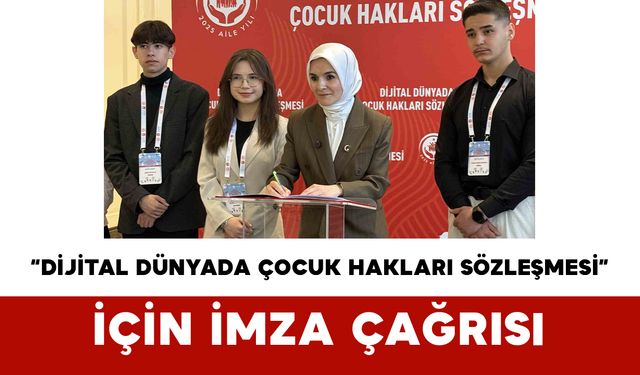 “Dijital Dünyada Çocuk Hakları Sözleşmesi” İçin İmza Çağrısı