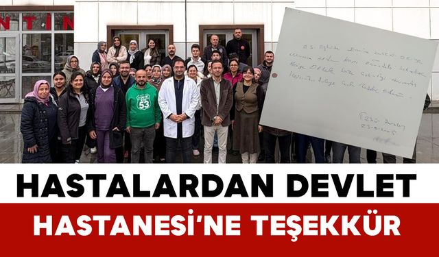 Hastalardan Ermenek Devlet Hastanesine mektuplu teşekkür