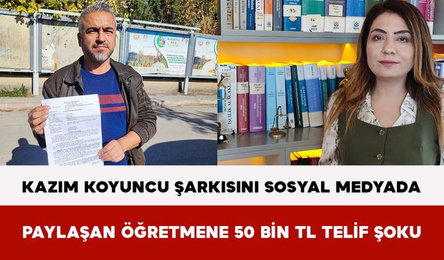 Kazım Koyuncu Şarkısını Sosyal Medyada Paylaşan Öğretmene 50 Bin TL Telif Şoku