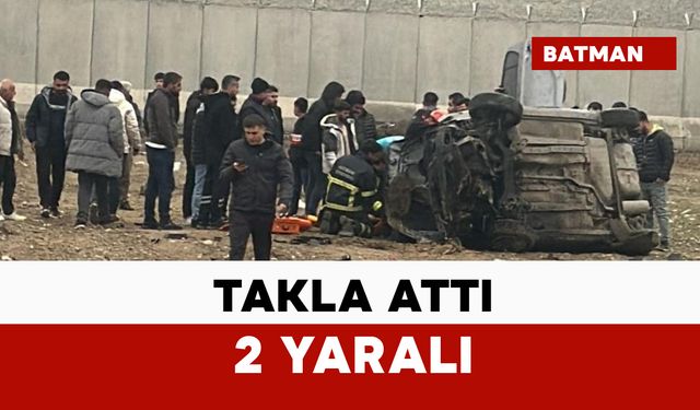 Korkutan kaza: takla attı