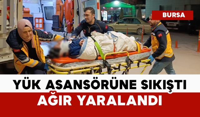 Marketin yük asansörüne sıkıştı: ağır yaralandı