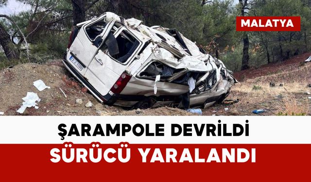 Minibüs şarampole devrildi: 1 yaralı