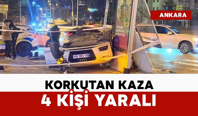 Otomobille motosiklet çarpıştı: 4 yaralı